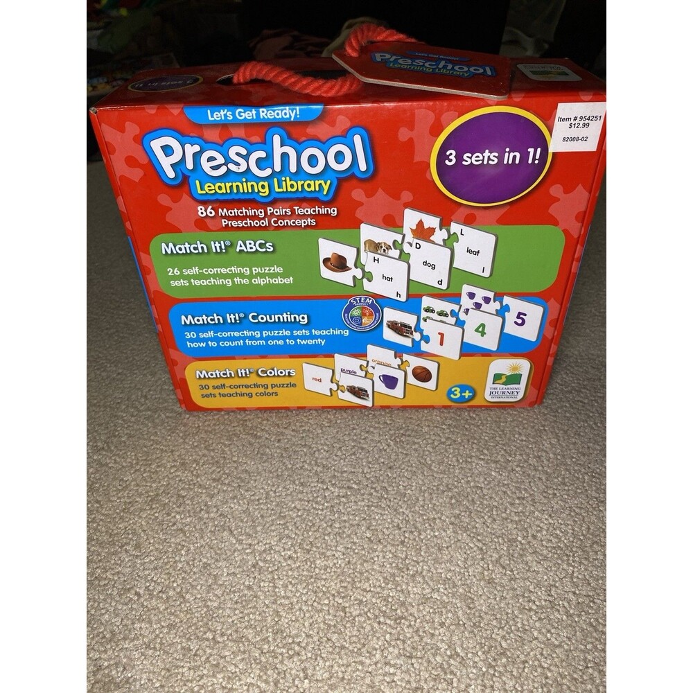The Learning Journey Preschool Learning Library 3 Sets In 1 ABC Counting Colors